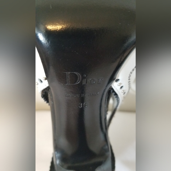 NEW DIOR 39 D'TRICK SPECTATOR BLACK AND WHITE LEATHER STILETTO HEEL - Picture 7 of 9